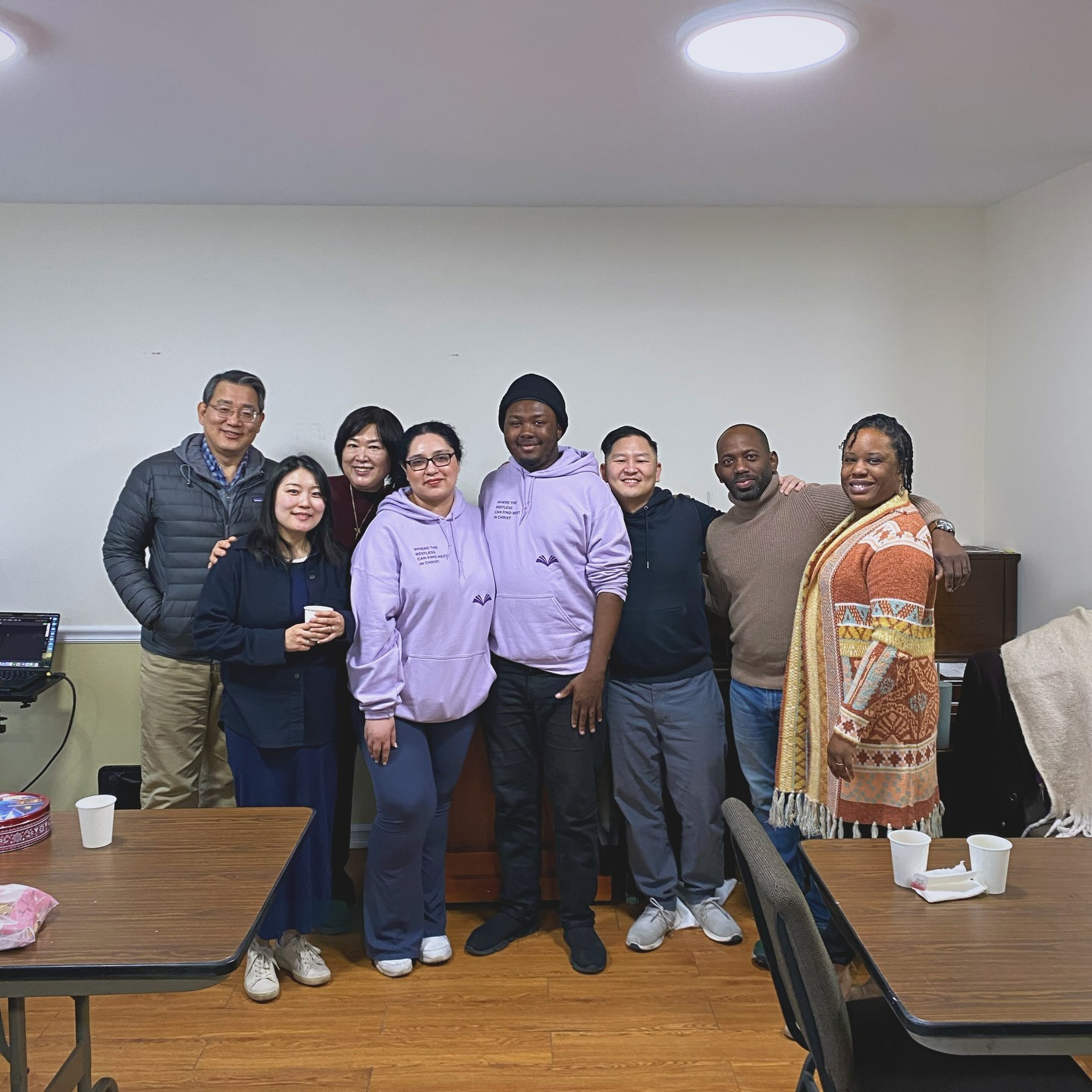 Vibrance family in matching hoodies