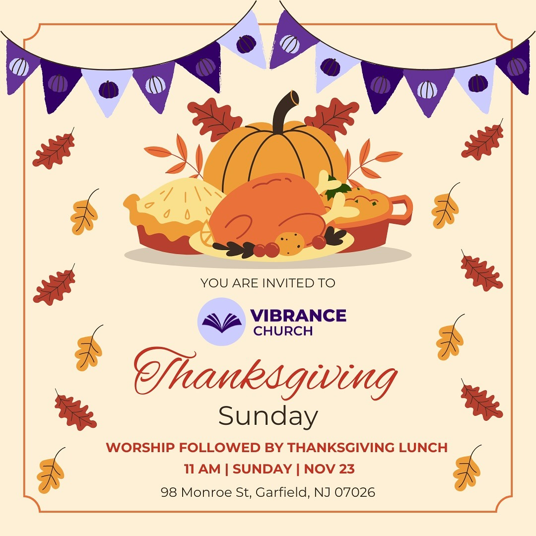 Thanksgiving Sunday invitation