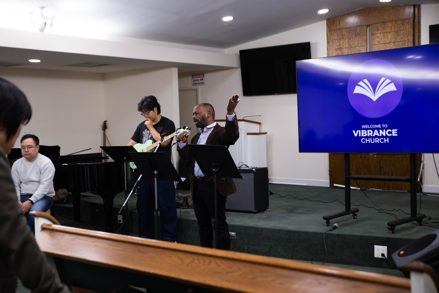 Worship night on stage